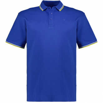 Poloshirt mit Kontrastdetails blau_10704 | 3XL