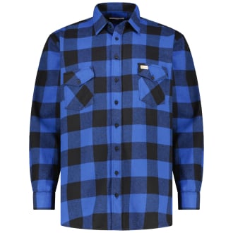 Freizeithemd aus Baumwollflanell blau_BLAU | 3XL