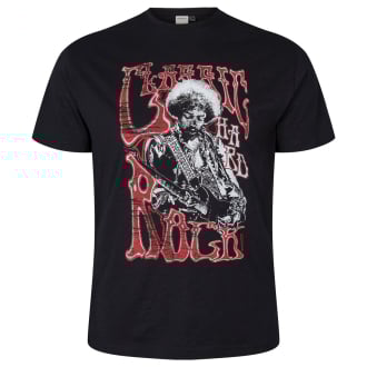 T-Shirt mit Jimi Hendrix Print schwarz_099 | 3XL