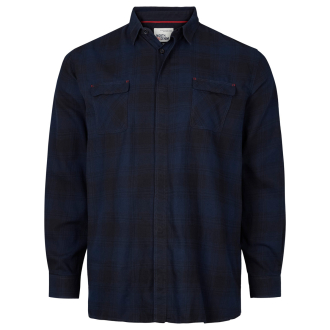 Kariertes Flanellhemd blau/schwarz_920/4010 | 5XL