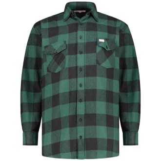 Freizeithemd aus Baumwollflanell dunkelgrün_GREEN | 3XL