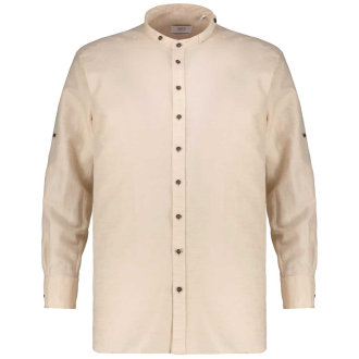 Stehkragenhemd mit Cooling Effect beige_23/75 | 47