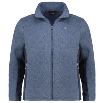 ZipIn! Fleecejacke im Materialmix blau_8860 | 64