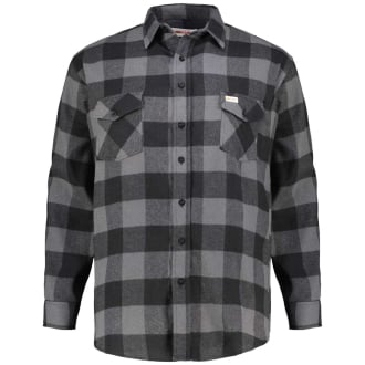 Kariertes Flanellhemd grau/schwarz_GRAU | 3XL