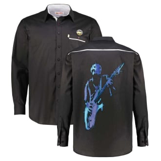 Freizeithemd mit Rückenprint schwarz_SCHWARZ | 3XL