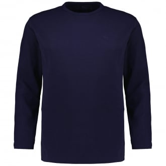 Langarmshirt aus Biobaumwolle dunkelblau_23/400 | 5XL