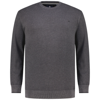 Rundhalspullover aus Baumwolle schwarz_290 | 5XL