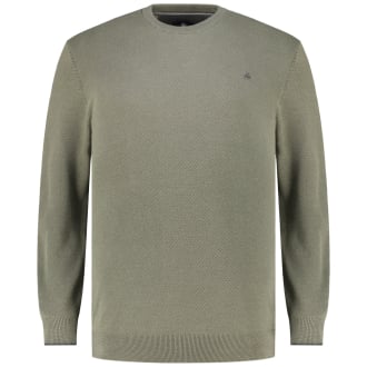 Rundhalspullover aus Baumwolle grün_609 | 4XL