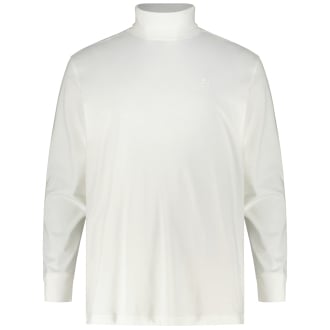 Rollkragenshirt aus Baumwolle weiß_103 | 3XL