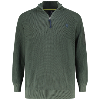 Grobstrickpullover mit Stehkragen oliv_670 | 3XL