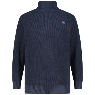 Strickpullover mit Rollkragen blau_485 | 4XL
