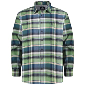 Kariertes Freizeithemd aus Baumwoll-Flanell grün_617 | 3XL