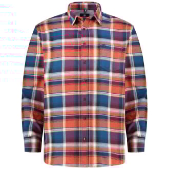 Kariertes Freizeithemd aus Baumwoll-Flanell orange_966 | 3XL
