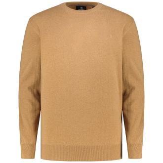Feinstrickpullover aus Merino-Kaschmir-Wollmix hellbraun_729 | 3XL