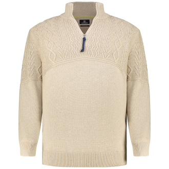 Strickpullover mit Zopfmuster beige_125 | 3XL