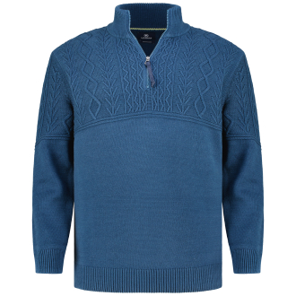 Strickpullover mit Zopfmuster petrol_451 | 3XL