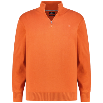Strickpullover mit Troyer-Kragen orange_966 | 3XL