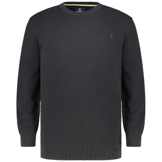 Rundhalspullover aus Baumwolle schwarz_290 | 6XL
