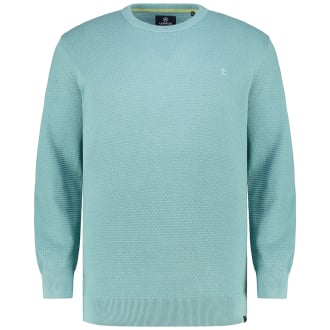 Rundhalspullover aus Baumwolle türkis_420 | 3XL