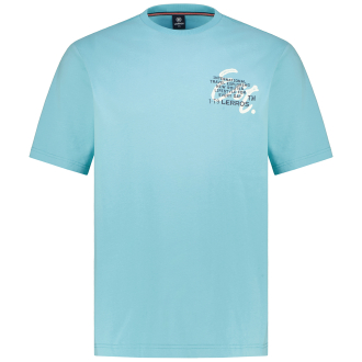 T-Shirt mit Label-Print türkis_456 | 3XL