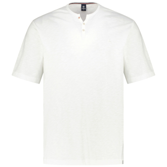 T-Shirt mit Serafinokragen weiß_103 | 3XL
