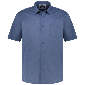 Freizeithemd mit Leinen blau_485 | 3XL