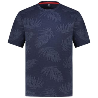 T-Shirt mit Allover-Muster blau_485 | 3XL