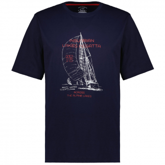 T-Shirt mit Print dunkelblau_609 | 3XL
