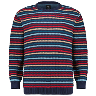 Rundhalspullover aus Baumwolle dunkelblau_609 | 3XL