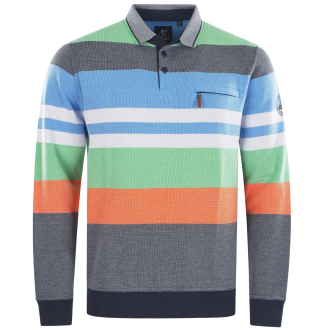 Polosweatshirt "Stay Fresh" blau_990 | 5XL