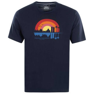 T-Shirt mit Motiv-Print dunkelblau_609 | 3XL