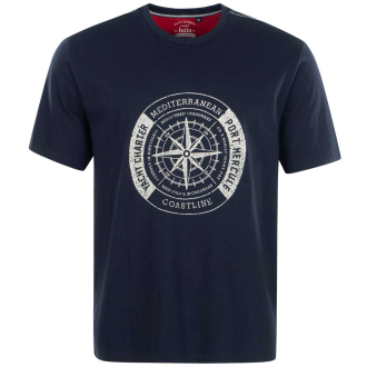 T-Shirt mit Motiv-Print dunkelblau_609 | 6XL