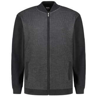 Strickjacke im Blouson-Stil schwarz_100 | 5XL