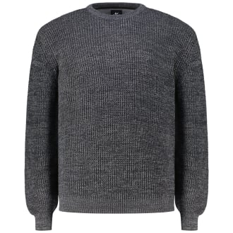 Rundhalspullover aus Baumwolle grau_102 | 4XL