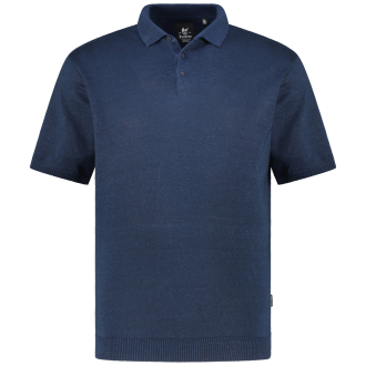 Poloshirt mit Leinen marine_609 | 3XL