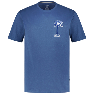 T-Shirt mit Flockprint royalblau_638 | 3XL