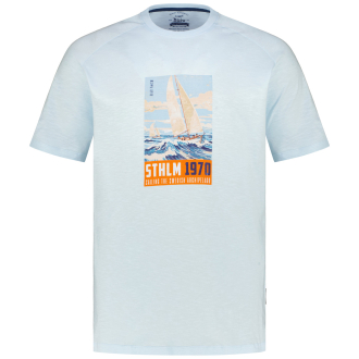 T-Shirt mit Motiv-Print hellblau_621 | 3XL