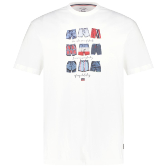 T-Shirt mit Motiv-Print weiß_200 | 3XL
