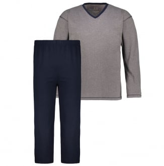 Schlafanzug aus Jersey, bügelfrei grau_9279 | 60/62