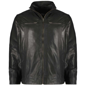 Lederjacke im Blouson-Stil schwarz_0099 | 3XL