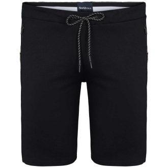 Kurze Jogginghose mit Label-Print schwarz_0099 | 3XL
