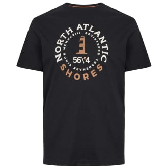 T-Shirt mit Label-Print schwarz_0099 | 3XL