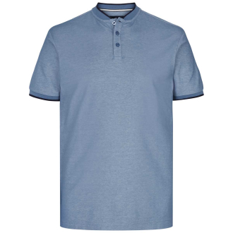 Poloshirt mit Kontrastdetails kornblau_0545 | 7XL