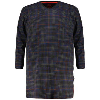 Nachthemd aus Baumwoll-Jersey grau/schwarz_934 | 60/62