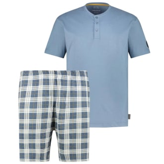Kurzer Schlafanzug aus Biobaumwolle blau_654 | 60/62
