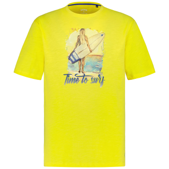T-Shirt mit Print gelb_515 | 3XL