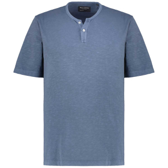T-Shirt in Flammgarn-Optik blau_849 | 5XL