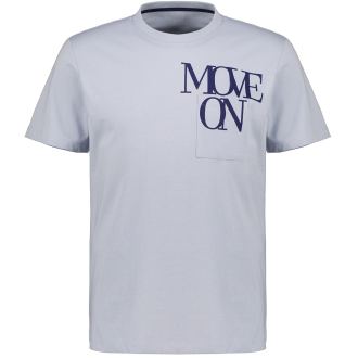 T-Shirt mit Motto-Print hellblau_5202 | 3XL