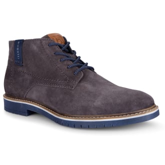 Mittelhoher Schnürschuh aus Leder dunkelgrau_1100 | 43
