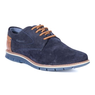 Schnürschuh aus Rauleder dunkelblau_4100 | 43